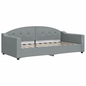 vidaXL Day Bed without Mattress Light Grey 90x190 cm Single Fabric