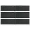 vidaXL Stepping Stone 6 pcs Black 60.5 x 25 x 2 cm Rubber