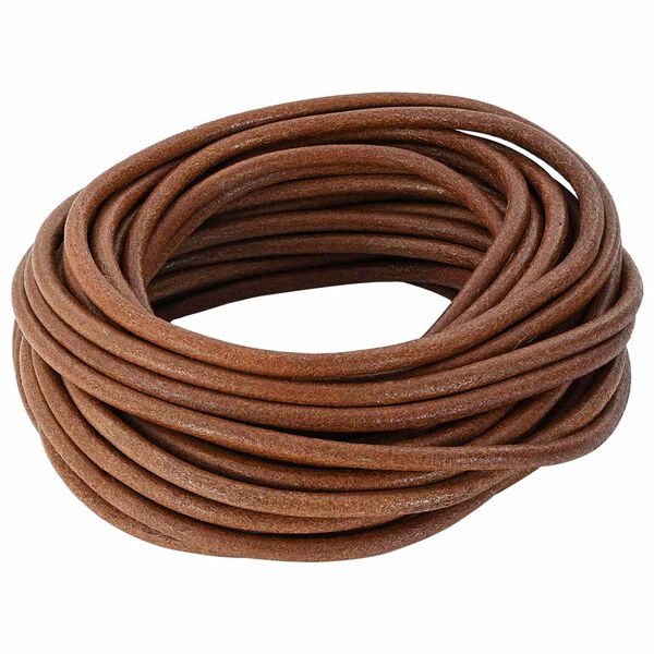 vidaXL Leather Cord Light Brown &Oslash;5 mm x 10 m Leather