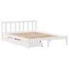 vidaXL Bed Frame without Mattress White 150x200 cm King Size Solid Wood Pine