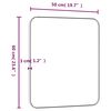 vidaXL Wall-mounted Mirror Black 50x60 cm Rectangle