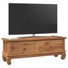 vidaXL TV Stand with Drawer Natural 110 x 35 x 40 cm Solid Teak Wood