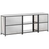 vidaXL Kitchen Storage Set with Shelf 3 pcs Silver Stainless Steel