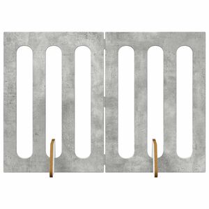 vidaXL Folding Pet Fence 2 pcs Concrete Grey 100.5 x 38 x 70 cm