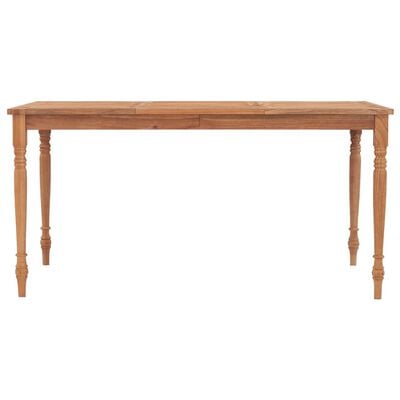vidaXL Batavia Table 150x90x75 cm Solid Teak Wood