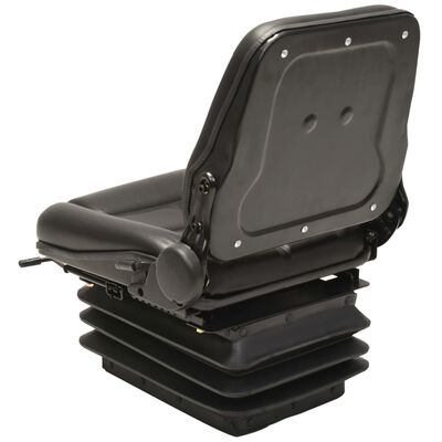 vidaXL Forklift & Tractor Seat with Suspension and Adjustable Backrest