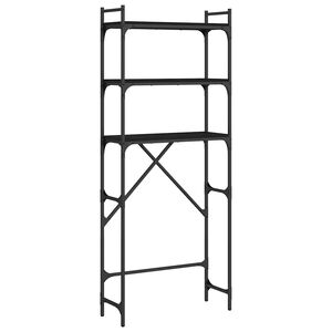 vidaXL Washing Machine Shelf Black 67x25x163 cm Engineered Wood