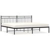 vidaXL Metal Bed Frame without Mattress with Headboard Black 193x203cm