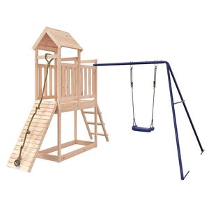 vidaXL Outdoor Playset | Natural wood, Blue