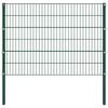 vidaXL Fence Panel with Posts Iron 1730x120 cm Green