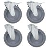 vidaXL Bolt Hole Swivel Casters 4 pcs 125 mm