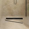 vidaXL 2 in 1 Shower Drain Black 80 cm Stainless Steel 304