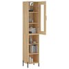 vidaXL Highboard Sonoma Oak 34.5x34x180 cm Engineered Wood