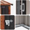vidaXL Garden Sheds Brown 203 x 85.5 x 200 cm Metal