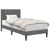 vidaXL Bed Frame with Headboard Dark Grey 90 x 190 cm Velvet