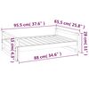 vidaXL Dog Bed White 95.5x65.5x28 cm Solid Pine Wood