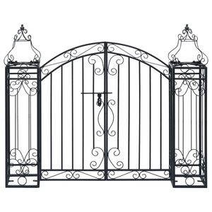 vidaXL Ornamental Garden Gate Wrought Iron 122x20.5x100 cm