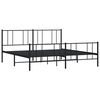 vidaXL Metal Bed Frame without Mattress with Footboard Black 183x213cm