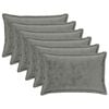 vidaXL Cushion Cover 6 pcs HOUTEN Dark Grey 50 x 80 cm Flannel