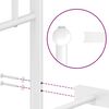 vidaXL Metal Bed Frame without Mattress with Footboard&nbsp;White 100x190cm