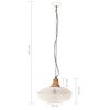 vidaXL Industrial Hanging Lamp White Iron & Solid Wood 40 cm E27