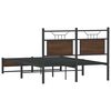 vidaXL Bed Frame without Mattress Brown Oak 120x190 cm Small Double Engineered Wood