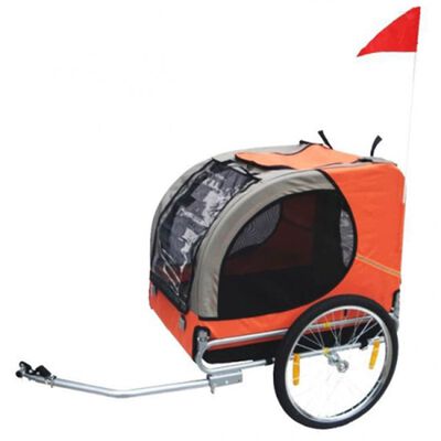 vidaXL Dog Bike Trailer Lassie Orange