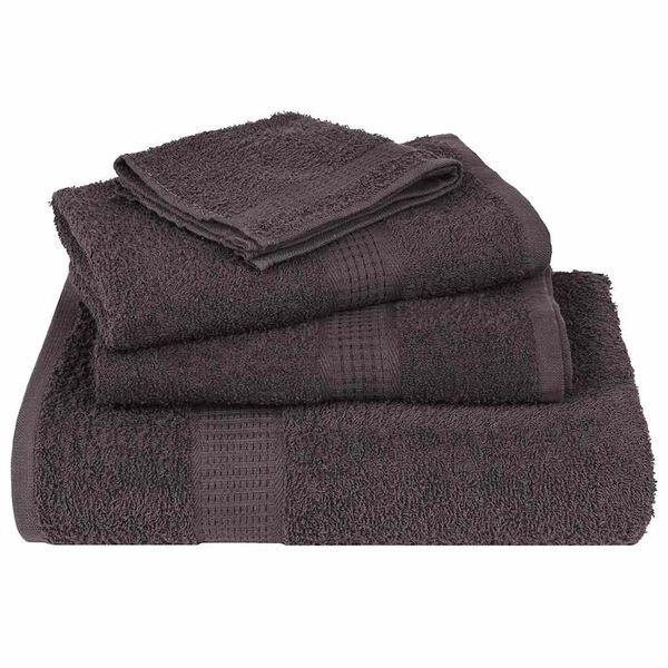 vidaXL Bath Towels "FROGN" 2 pcs Anthracite 100x150 cm 360 gsm