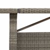vidaXL Garden Table with Acacia Wood Top Grey 240x90x75 cm Poly Rattan