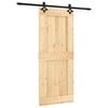 vidaXL Sliding Door 85 x 210 cm Solid Pine Wood (Untreated)