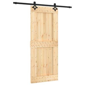 vidaXL Sliding Door 85 x 210 cm Solid Pine Wood (Untreated)