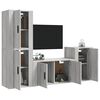 vidaXL 4 Piece TV Cabinet Set Grey Sonoma Engineered Wood