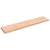 vidaXL Wall Shelf Light Brown 140x30x(2-4) cm Treated Solid Wood Oak