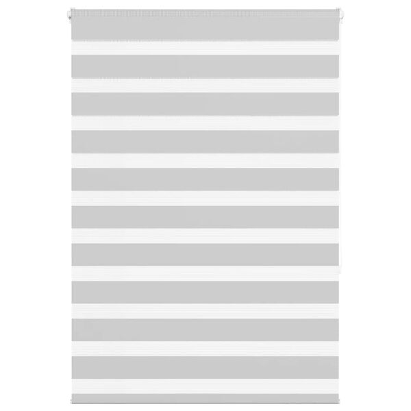 vidaXL Zebra Blind Light Grey 100x150 cm Fabric Width 95.9 cm Polyester
