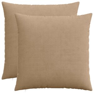 vidaXL Cushion Cover 2 pcs HEERLEN Brown 70 x 70 cm Corduroy