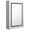 vidaXL LED Bathroom Mirror Cabinet Concrete Grey 50x13x70 cm