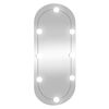 vidaXL Wall Mirror with LED Lights 35x80 cm Glass Oval