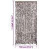 vidaXL Fly Curtain Brown and White 100x230 cm Chenille