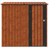 vidaXL Garden Sheds Brown 203.5 x 73 x 200 cm Metal