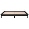 vidaXL LED Bed Frame without Mattress Black 140x190 cm Solid Wood