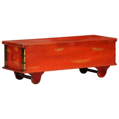 vidaXL Storage Box Red 110x40x40 cm Solid Acacia Wood