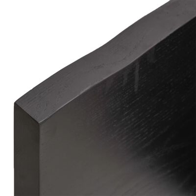 vidaXL Table Top Dark Brown 60x40x(2-4) cm Treated Solid Wood Oak