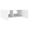 vidaXL TV Wall Cabinet with LED Lights White 80x35x31 cm