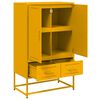 vidaXL Highboard Mustard Yellow 68x39x111.5 cm Steel