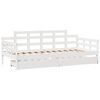 vidaXL Daybed with Drawers without Mattress White 90x190 cm Single Solid Wood