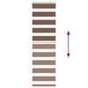 vidaXL Zebra Blind Brown 45x150 cm Fabric Width 40.9 cm Polyester