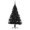 vidaXL Artificial Pre-lit Christmas Tree Black 150 cm PVC