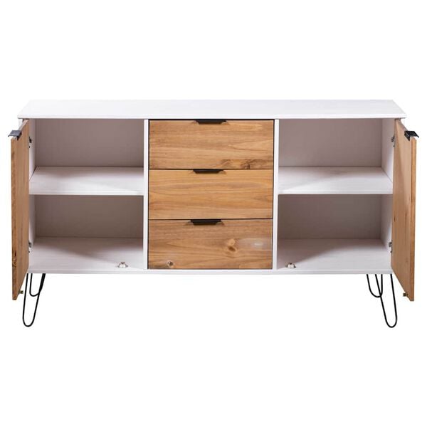 vidaXL Sideboard New York 130.6 x 43 x 73.6 cm Solid pine wood