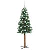vidaXL Slim Christmas Tree Green 150 cm PVC and Solid Pine wood