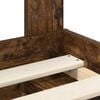 vidaXL Bed Frame Smoked Oak 200 x 200 cm Solid Pine Wood